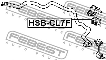 Guma stabilizatora FEBEST HSB-CL7F