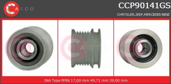Koło pasowe alternatora CASCO CCP90141GS