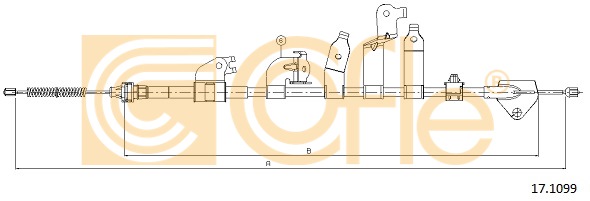 Linka hamulca ręcznego COFLE 17.1099