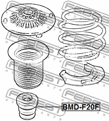 Dystans gumowy FEBEST BMD-F20F