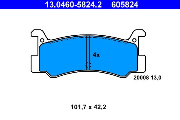 Klocki hamulcowe ATE 13.0460-5824.2