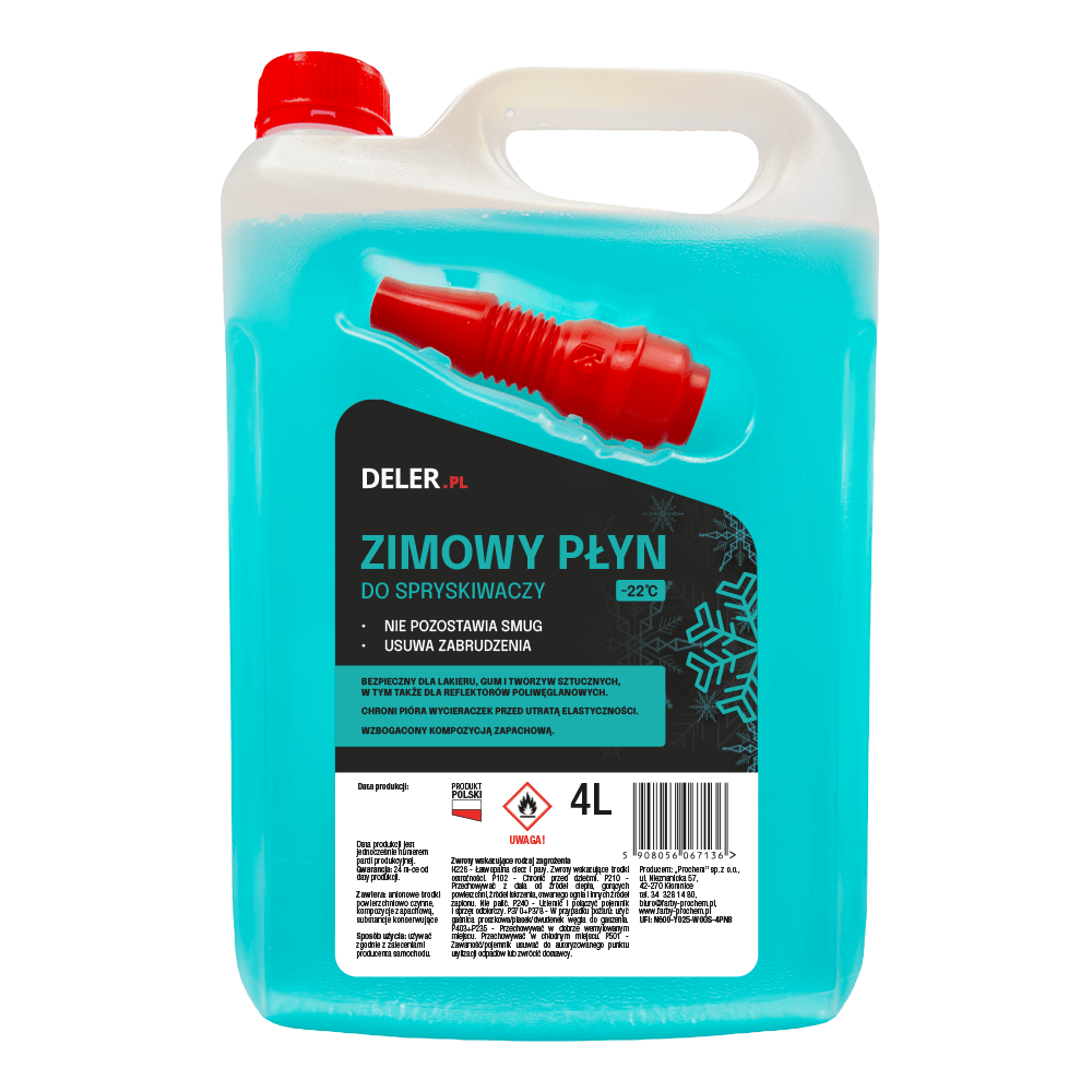 Płyn do spryskiwaczy zimowy -22 4L DELER