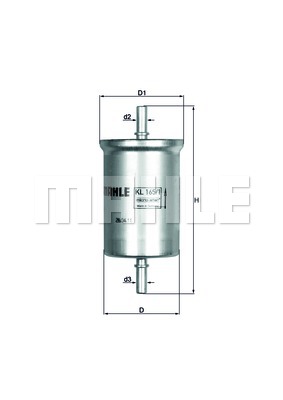 Filtr paliwa MAHLE KL 165/1