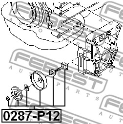 Rolka napinacza paska osprzętu FEBEST 0287-P12