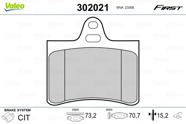 Klocki hamulcowe VALEO 302021