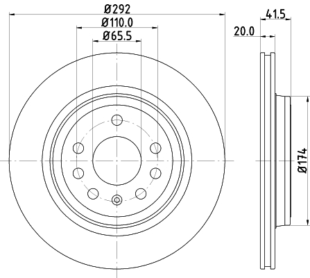 Tarcza hamulcowa HELLA PAGID 8DD 355 109-191