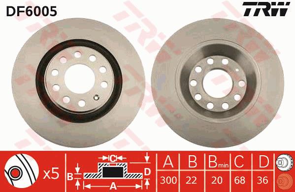 Tarcza hamulcowa TRW DF6005