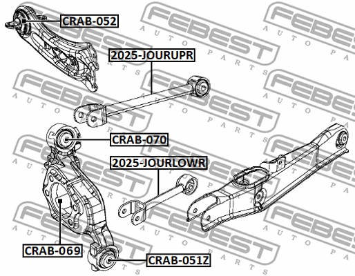 Tuleja wahacza FEBEST CRAB-070