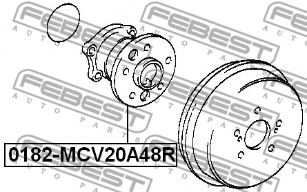 Piasta koła FEBEST 0182-MCV20A48R