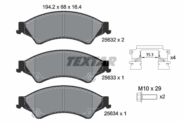 Klocki hamulcowe TEXTAR 2563201
