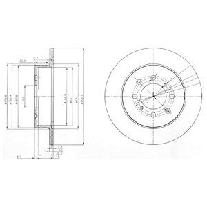 Tarcza hamulcowa DELPHI BG3793