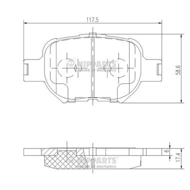 Klocki hamulcowe NIPPARTS J3602091
