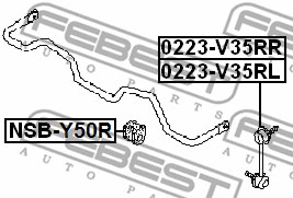 Guma stabilizatora FEBEST NSB-Y50R