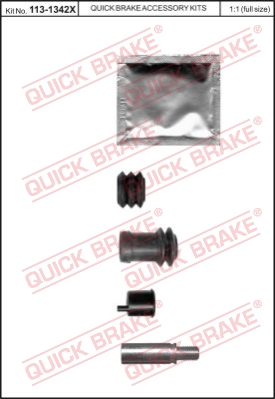 Zestaw tulei prowadzących zacisk hamulca QUICK BRAKE 113-1342X