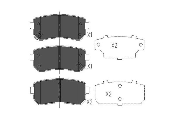 Klocki hamulcowe KAVO PARTS KBP-4007