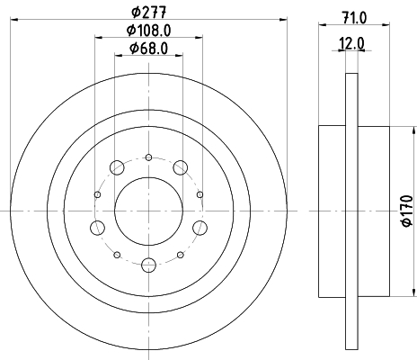 Tarcza hamulcowa HELLA 8DD 355 107-101