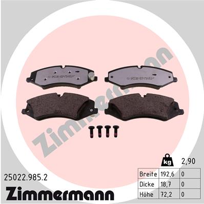 Klocki hamulcowe ZIMMERMANN 25022.985.2