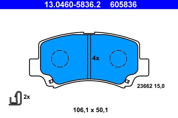 Klocki hamulcowe ATE 13.0460-5836.2