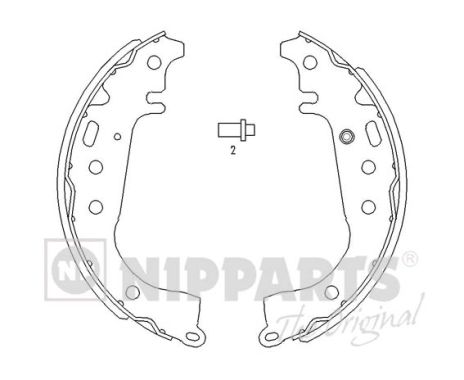 Zestaw szczęk hamulcowych NIPPARTS J3502071