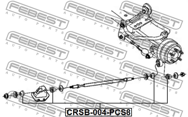 Tuleja wahacza FEBEST CRSB-004-PCS8