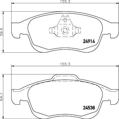 Klocki hamulcowe HELLA 8DB 355 014-791