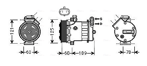 Kompresor, klimatyzacja AVA QUALITY COOLING OLAK475