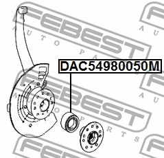 Łożysko koła FEBEST DAC54980050M