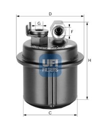 Filtr paliwa UFI 31.535.00