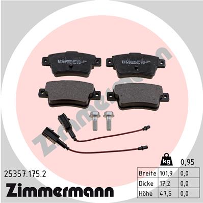 Klocki hamulcowe ZIMMERMANN 25357.175.2