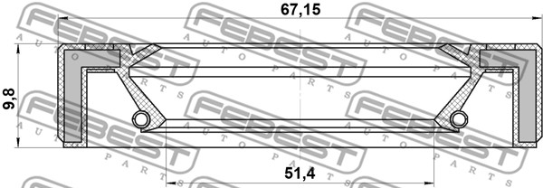 FEBEST 95GAY-53671010X