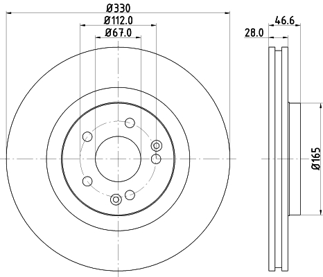 Tarcza hamulcowa HELLA 8DD 355 129-481