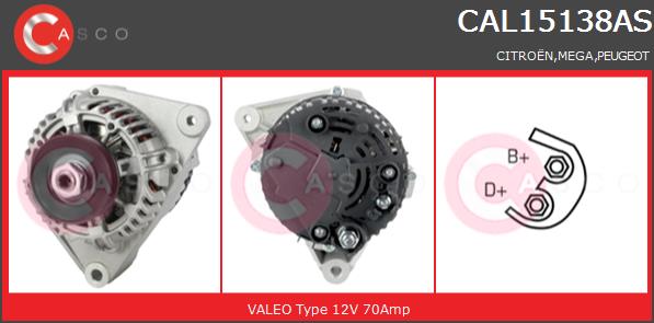 Alternator CASCO CAL15138AS