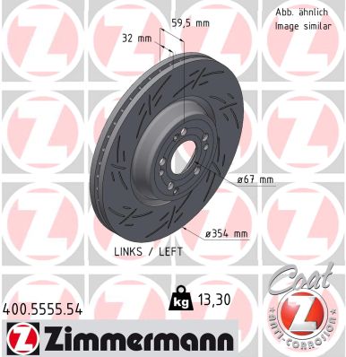 Tarcza hamulcowa ZIMMERMANN 400.5555.54