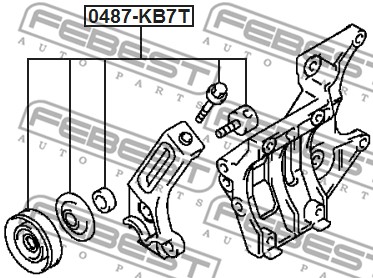 Rolka napinacza paska osprzętu FEBEST 0487-KB7T
