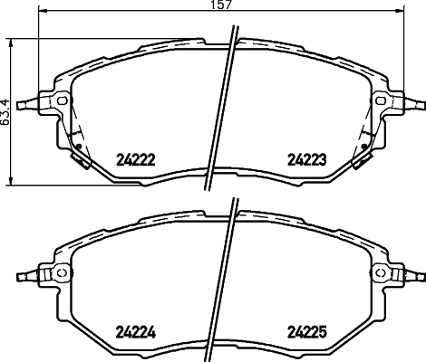 Klocki hamulcowe HELLA 8DB 355 012-031