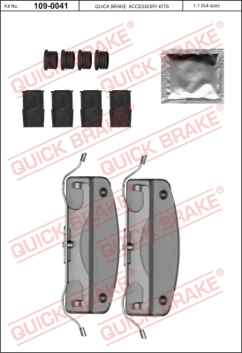 Zestaw akcesoriów montażowych  klocków hamulcowych QUICK BRAKE 109-0041