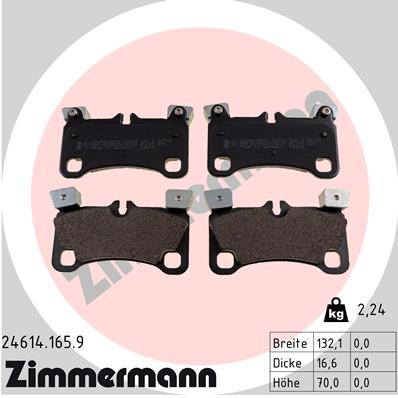 Klocki hamulcowe ZIMMERMANN 24614.165.9