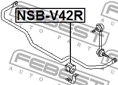 Guma stabilizatora FEBEST NSB-V42R