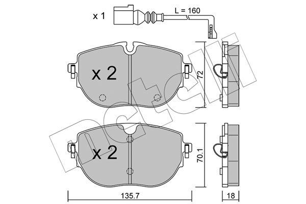 Klocki hamulcowe METELLI 22-1321-0