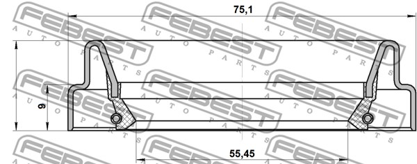 Pierścień uszczelniający półosi FEBEST 95FDY-57750909C