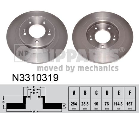 Tarcza hamulcowa NIPPARTS N3310319