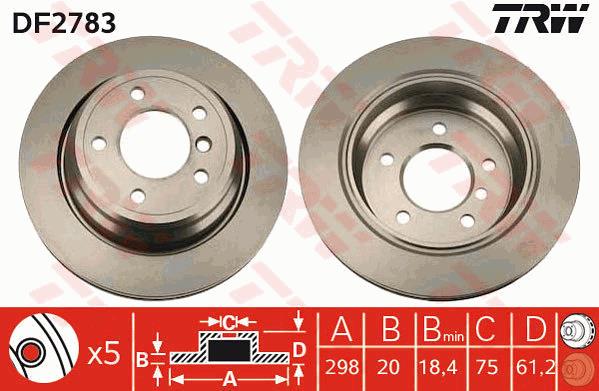 Tarcza hamulcowa TRW DF2783