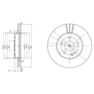 Tarcza hamulcowa DELPHI BG2768