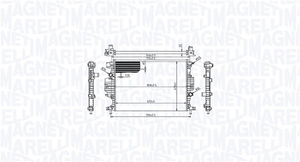 Chłodnica, układ chłodzenia silnika MAGNETI MARELLI 350213215800