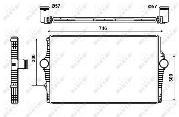 Chłodnica powietrza intercooler NRF 30501