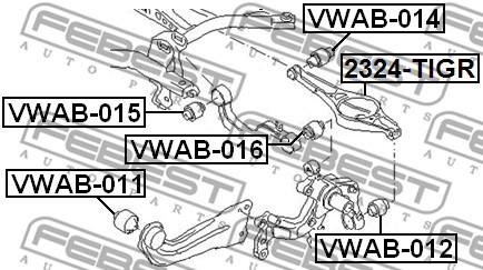 Tuleja wahacza FEBEST VWAB-016