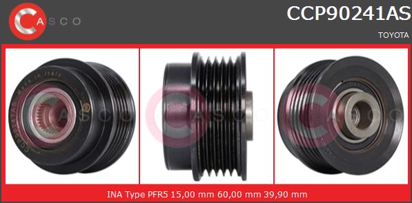 Koło pasowe alternatora CASCO CCP90241AS