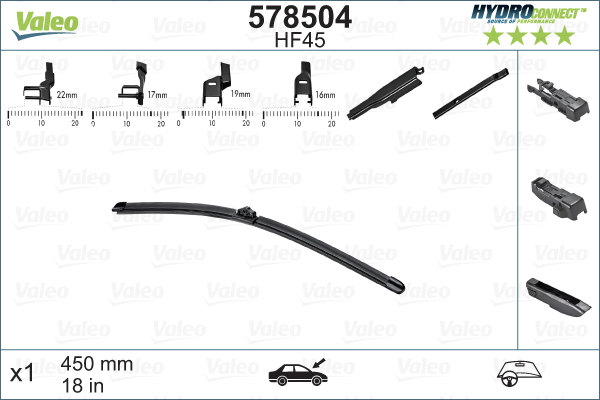 Pióro wycieraczki VALEO 578504