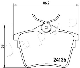 Klocki hamulcowe JAPKO 510606