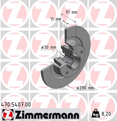 Tarcza hamulcowa ZIMMERMANN 470.5407.00